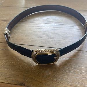 Brighton size medium reversible black/brown leather belt. Used